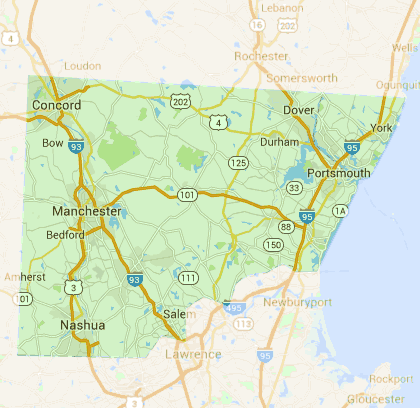 Cleaning Services NH Service Area Map